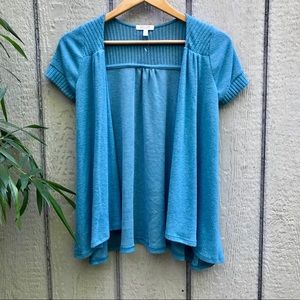 NWOT delias sweater cardigan cap sleeve open front